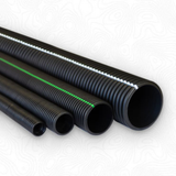 GeoDuct DN160 HDPE Corrugated Double Wall Cable Duct – 6m Length (10 Pieces)