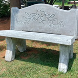 Flowerstone Concrete Bench