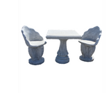 Concrete Garden Table and Chair - Milka