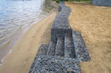 Hexagonal Woven Mesh Gabion Baskets 2m x 1m x 1m (Galvanized)